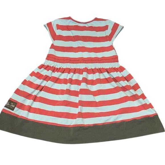 Matilda Jane Serendipity Peppermint Lap Dress Size 4 Red Stripe Ruffle Hem - Picture 3 of 7